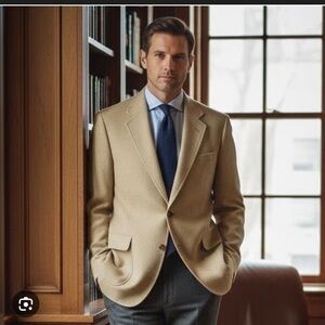 Vintage USA Christian brooks camel hair blazer sport coat